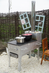 hob for cooking at a boarding house in Vama Veche, Romania.