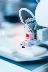 robotic pneumatic piston sucker unit on industrial machine,automation compressed air factory production