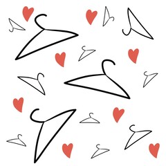 seamless pattern with hearts