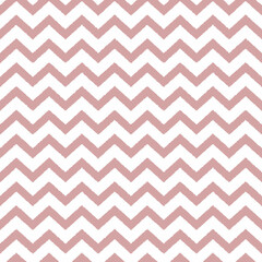 Fototapeta premium Seamless dusty pink and white zigzag pattern, vector illustration. Chevron zigzag pattern with pink lines. Background for scrapbook, print for paper, textile