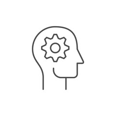 Engineer or propellerhead line outline icon