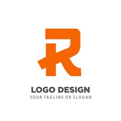 Obraz premium logo R design template, logo letter R abstract modern. logo icon R vector