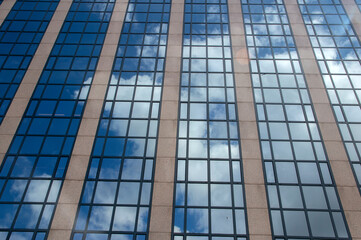 Reflections In The Windows Of The Amstelgebouw Building At Amsterdam The Netherlands 2-7-2020