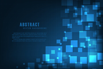 Vector square geometric design. Adstract blue background.