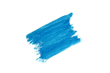 Blue watercolor stripes or brush on white background,Abstract color