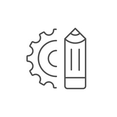 Technical drawing line outline icon