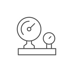 Industrial manometer line outline icon
