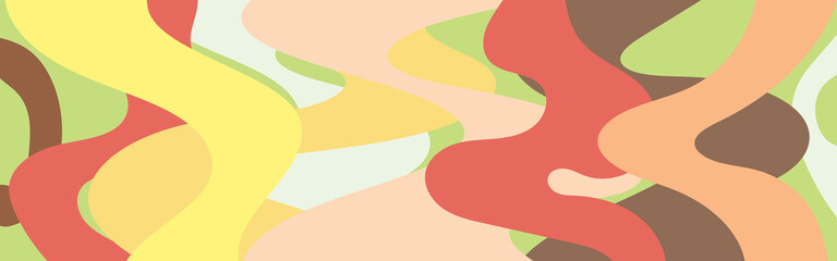 Background in trendy beach shades, cover splash. Simple design with stripes and waves of the sea.