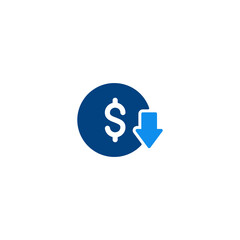 Cost Reduction icon vector for computer, web and mobile apps