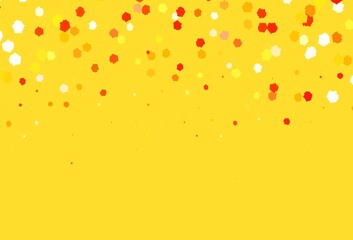 Light Red, Yellow vector template with chaotic shapes.
