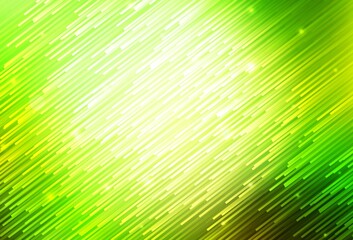 Obraz premium Light Green, Yellow vector background with straight lines.