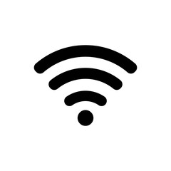 Free wifi or wi-fi signal, wireless connection black icon. Wlan access. Trendy flat isolated symbol, sign for: illustration, outline, logo, mobile, app, design, web, dev, ui, ux, gui. Vector EPS 10 
