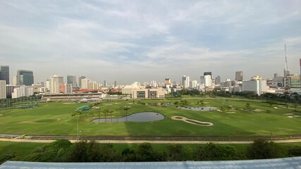 5 MAY 2021 view from a high-rise building in Ratchadamri area in bangkok 