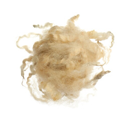 Heap of soft wool isolated on white