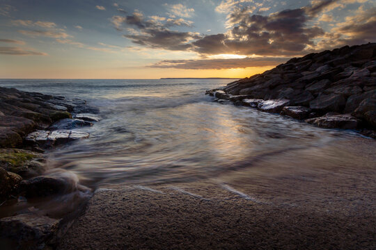 Incoming tide at Aberavon beach