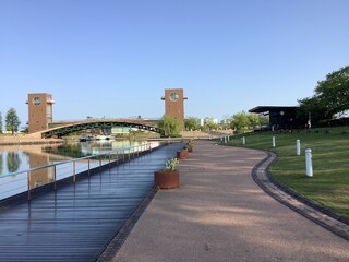 Fugan Unga Kansui Park and Tenmon Bridge