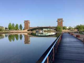 Obraz premium Fugan Unga Kansui Park and Tenmon Bridge