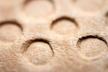 Extreme macro of embossed brown paper