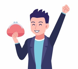 ツンツンヘアーの男性