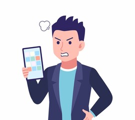 ツンツンヘアーの男性