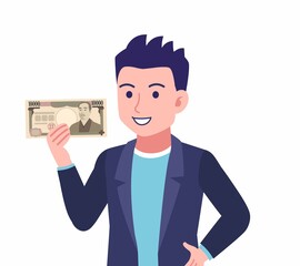 ジャケットを着た若い男性