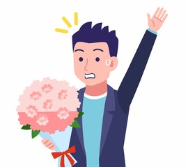 ジャケットを着た若い男性