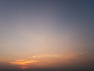 orange clouds in the evening sky