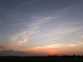 Fototapeta na wymiar dramatic sunset sky and clouds 