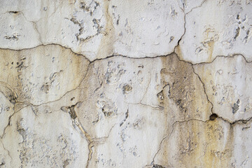 Old wall for the backdrop. Plaster with cracks, defects and smudges.