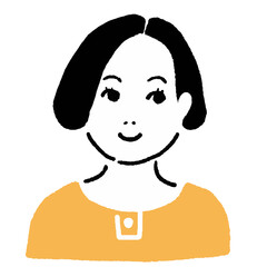 Woman facing front icon vector