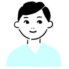 Male front facing icon vector