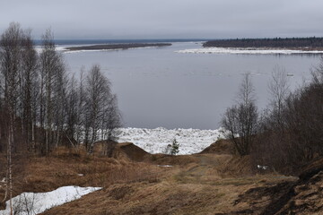 Pechora River. Russia