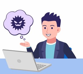 ジャケットを着た若い男性