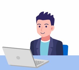 ジャケットを着た若い男性