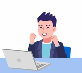 ジャケットを着た若い男性