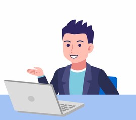 ジャケットを着た若い男性