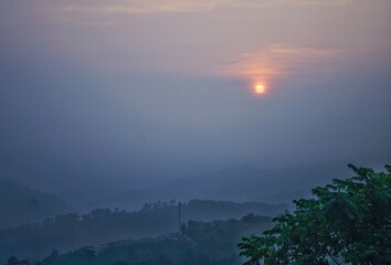 Fototapeta premium sunrise over the mountains