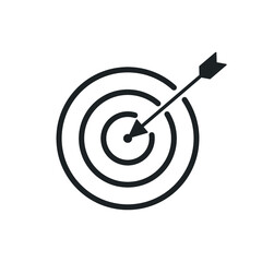 Target flat SEO icon illustration raster
