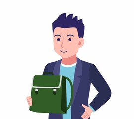 ジャケットを着た若い男性