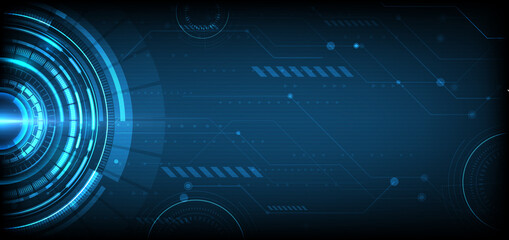 Obraz premium Abstract digital technology UI futuristic HUD virtual interface elements Sci- Fi modern user motion graphic. Technology innovative concept.