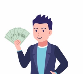 ジャケットを着た若い男性