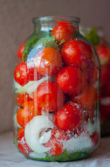 tomatoes in glass