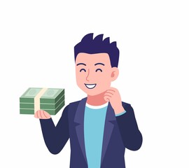 ジャケットを着た若い男性