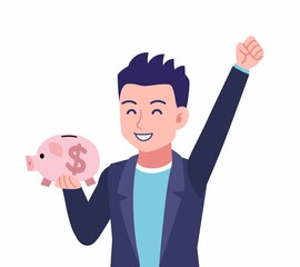 ジャケットを着た若い男性