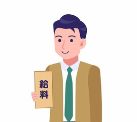 緑のネクタイの男性