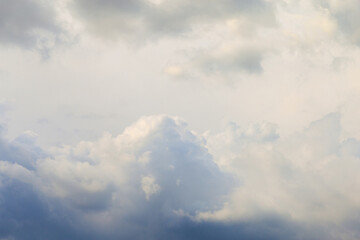 Rainy clouds in moody sky in rainy day