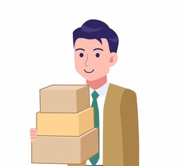 緑のネクタイの男性