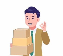 緑のネクタイの男性