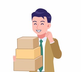 緑のネクタイの男性