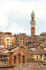 Fototapeta premium Siena, Italy. Beautiful view of Siena cityscape.